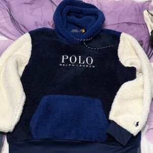 Polo by Ralph Lauren Men's Navy and Cream Sweater